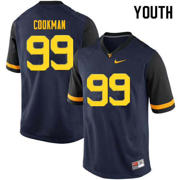 NCAA Youth Sam Cookman West Virginia Mountaineers Navy #99 Nike Stitched Football College Authentic Jersey MQ23B00WT